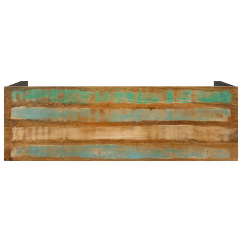 Stolik konsolowy, 110x35x75 cm, lite drewno z odzysku