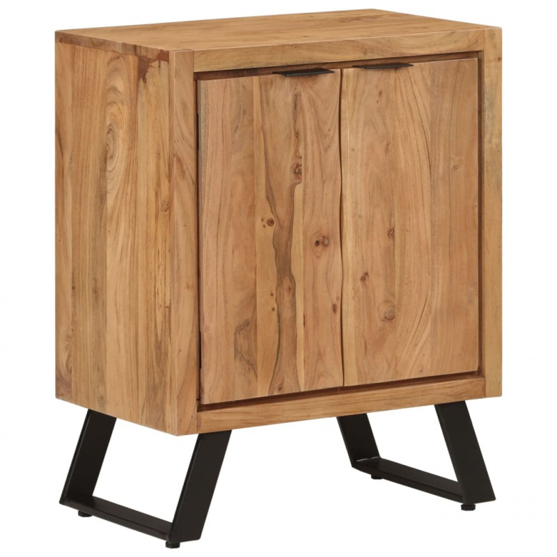 Szafka z 2 drzwiczek, 55x36x72 cm, lite drewno akacjowe