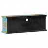 Szafka pod TV, niebieska, 110x30x40 cm, lite drewno mango