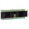 Szafka pod TV, niebieska, 110x30x40 cm, lite drewno mango