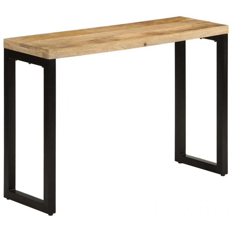 Stolik konsolowy, 110x35x76 cm, surowe drewno mango