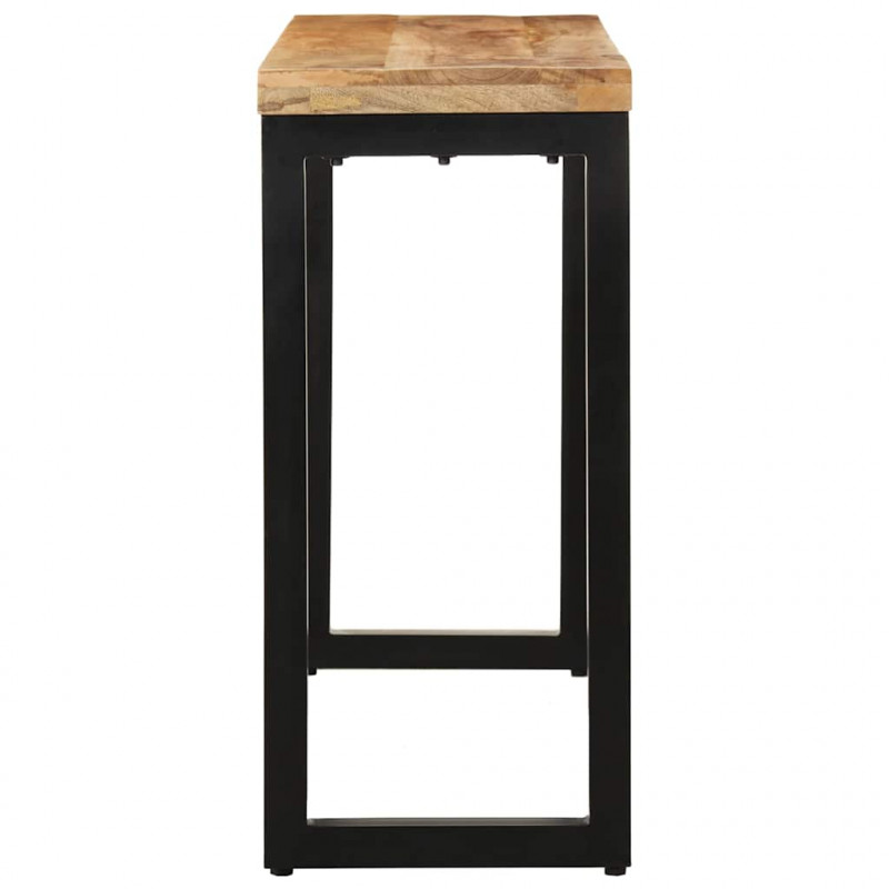 Stolik konsolowy, 110x35x76 cm, surowe drewno mango
