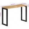 Stolik konsolowy, 110x35x76 cm, surowe drewno mango