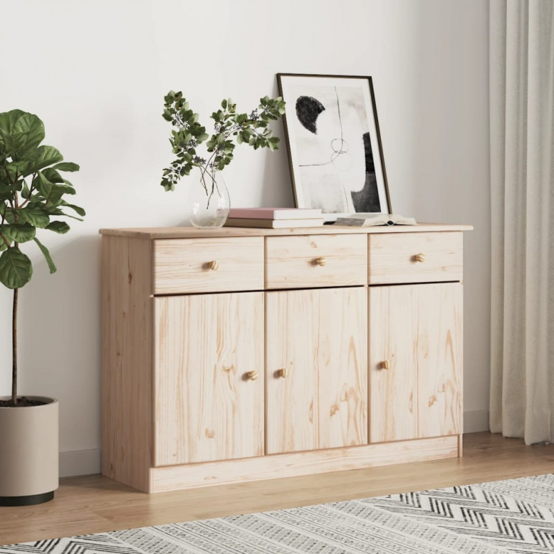 Szafka ALTA, 112x35x73 cm, lite drewno sosnowe