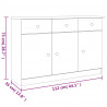 Szafka ALTA, 112x35x73 cm, lite drewno sosnowe