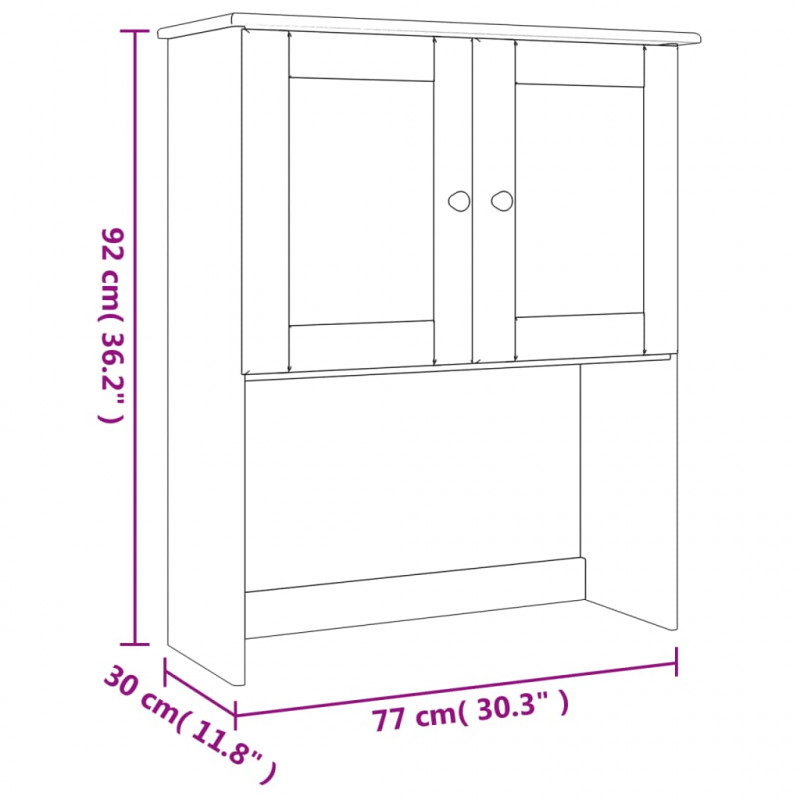 Nastawka do komody ALTA, 77x30x92 cm, lite drewno sosnowe