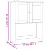 Nastawka do komody ALTA, 77x30x92 cm, lite drewno sosnowe