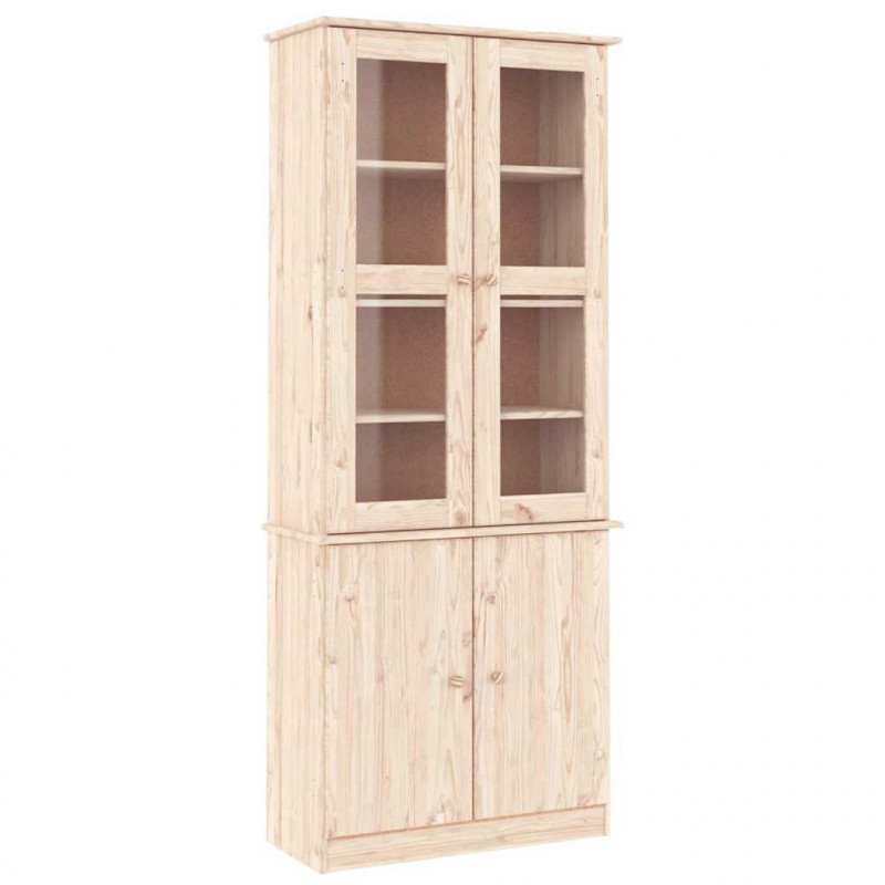 Witryna ALTA, 77x35x186,5 cm, lite drewno sosnowe