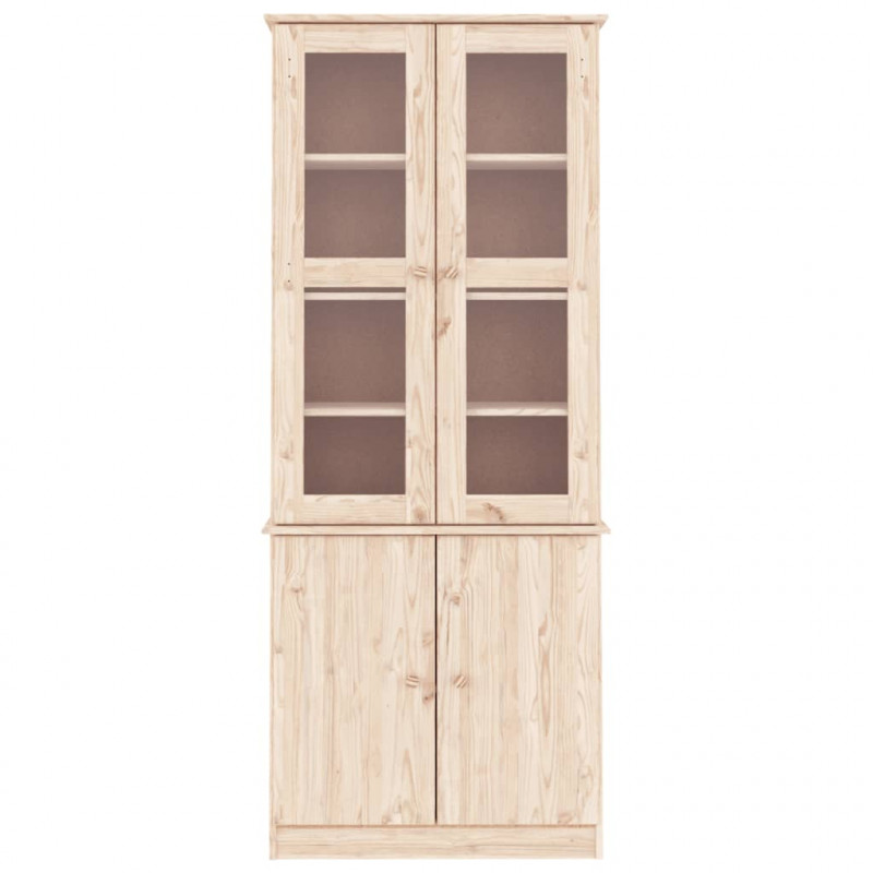 Witryna ALTA, 77x35x186,5 cm, lite drewno sosnowe