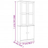 Witryna ALTA, 77x35x186,5 cm, lite drewno sosnowe