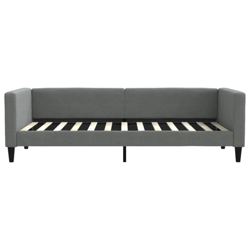 Sofa z funkcją spania, ciemnoszara, 90x200 cm, obita tkaniną