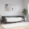 Sofa z funkcją spania, ciemnoszara, 100x200 cm, obita tkaniną