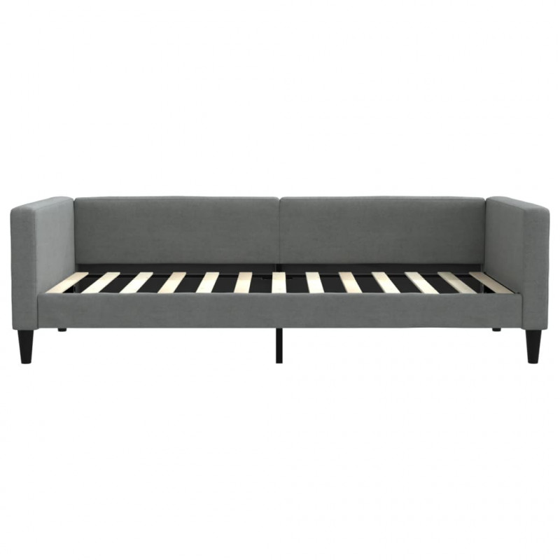 Sofa z funkcją spania, ciemnoszara, 100x200 cm, obita tkaniną