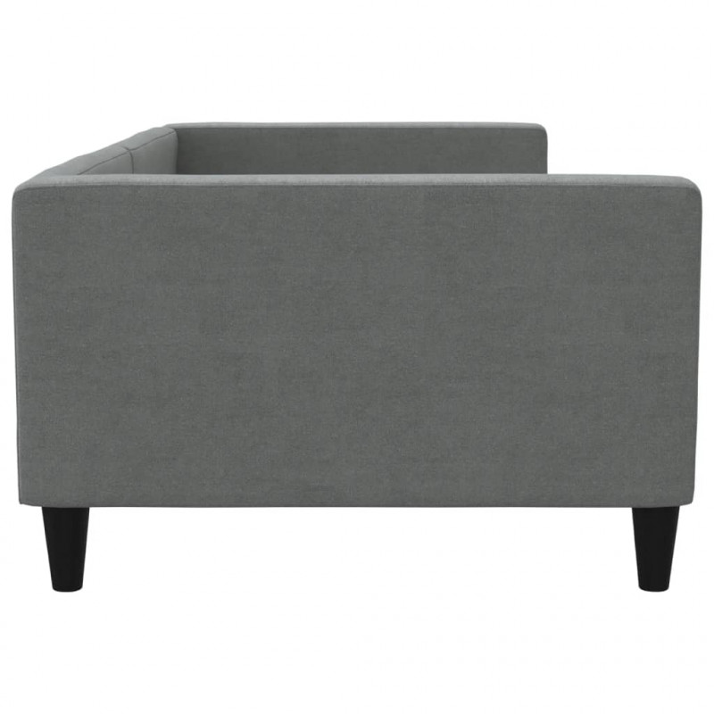 Sofa z funkcją spania, ciemnoszara, 100x200 cm, obita tkaniną