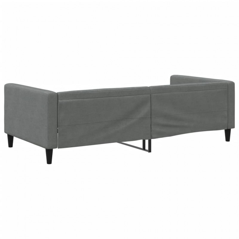 Sofa z funkcją spania, ciemnoszara, 100x200 cm, obita tkaniną