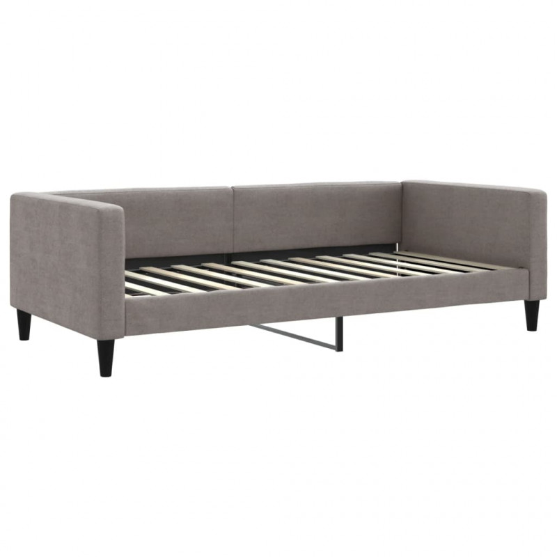 Sofa z funkcją spania, kolor taupe, 100x200 cm, obita tkaniną