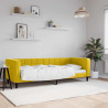 Sofa z funkcją spania, żółta, 80x200 cm, obita aksamitem