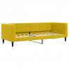 Sofa z funkcją spania, żółta, 80x200 cm, obita aksamitem