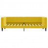 Sofa z funkcją spania, żółta, 80x200 cm, obita aksamitem