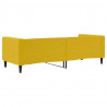 Sofa z funkcją spania, żółta, 80x200 cm, obita aksamitem