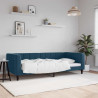 Sofa z funkcją spania, niebieska, 90x200 cm, obita aksamitem