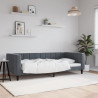 Sofa z funkcją spania, ciemnoszara, 90x200 cm, aksamit