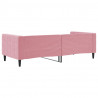 Sofa z funkcją spania, różowa, 90x200 cm, obita aksamitem