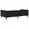 Sofa z funkcją spania, czarna, 100x200 cm, obita aksamitem