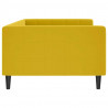 Sofa z funkcją spania, żółta, 100x200 cm, obita aksamitem