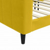 Sofa z funkcją spania, żółta, 100x200 cm, obita aksamitem