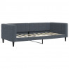 Sofa z funkcją spania, ciemnoszara, 90x190 cm, aksamit
