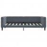 Sofa z funkcją spania, ciemnoszara, 90x190 cm, aksamit