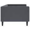 Sofa z funkcją spania, ciemnoszara, 90x190 cm, aksamit