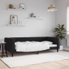 Sofa z funkcją spania, czarna, 90x190 cm, obita aksamitem