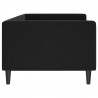 Sofa z funkcją spania, czarna, 90x190 cm, obita aksamitem