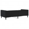 Sofa z funkcją spania, czarna, 90x190 cm, obita aksamitem