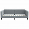 Sofa z funkcją spania, jasnoszara, 90x200 cm, obita tkaniną