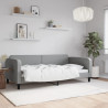 Sofa z funkcją spania, jasnoszara, 100x200 cm, obita tkaniną