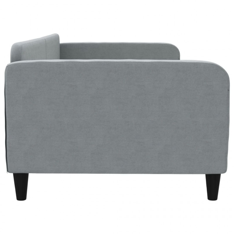 Sofa z funkcją spania, jasnoszara, 100x200 cm, obita tkaniną