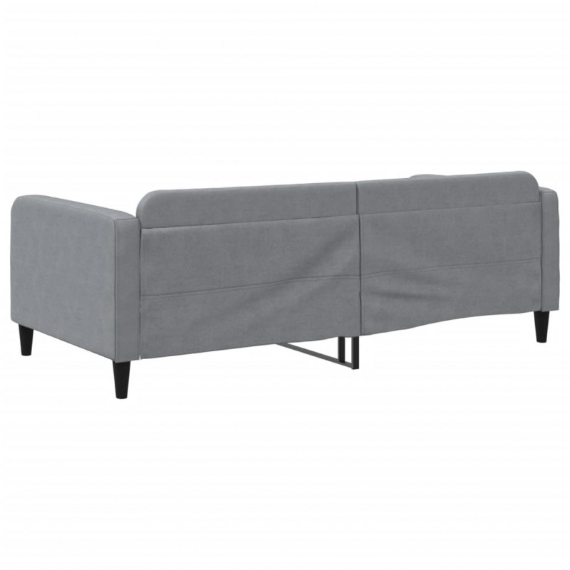 Sofa z funkcją spania, jasnoszara, 100x200 cm, obita tkaniną