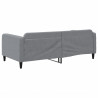 Sofa z funkcją spania, jasnoszara, 100x200 cm, obita tkaniną