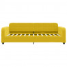 Sofa z funkcją spania, żółta, 80x200 cm, obita aksamitem
