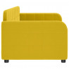 Sofa z funkcją spania, żółta, 80x200 cm, obita aksamitem