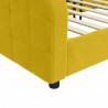 Sofa z funkcją spania, żółta, 80x200 cm, obita aksamitem