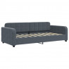 Sofa z funkcją spania, ciemnoszara, 90x190 cm, aksamit