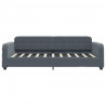 Sofa z funkcją spania, ciemnoszara, 90x190 cm, aksamit