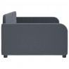 Sofa z funkcją spania, ciemnoszara, 90x190 cm, aksamit
