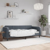 Sofa z funkcją spania, ciemnoszara, 80x200 cm, aksamitna