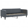 Sofa z funkcją spania, ciemnoszara, 80x200 cm, aksamitna