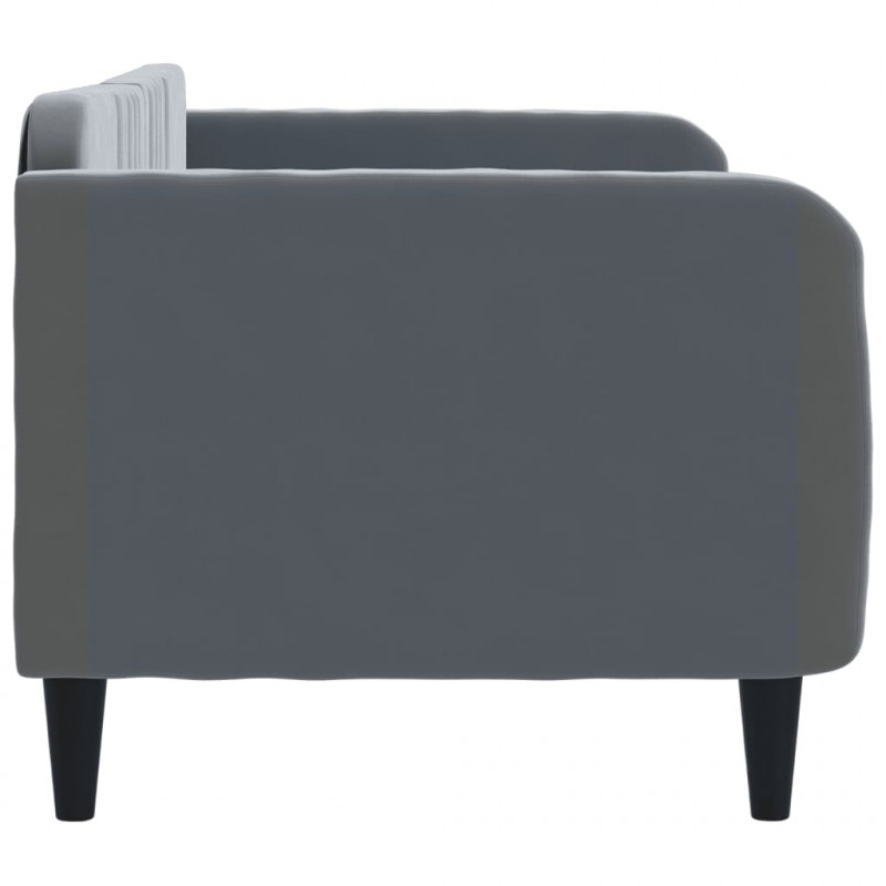 Sofa z funkcją spania, ciemnoszara, 80x200 cm, aksamitna